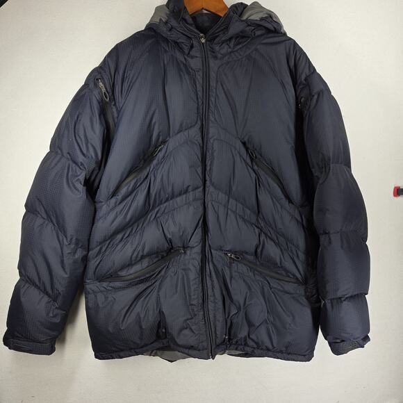 Vtg Oakley Hydro Fuel 4 Goose Down Puffer Jacket Mens XXL Black Y2k Hooded Snow - Picture 10 of 12